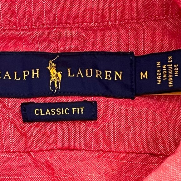 Polo Ralph Lauren Classic-Fit Chambray Shirt Medium SS | Weathered Cotton Red - Picture 4 of 4